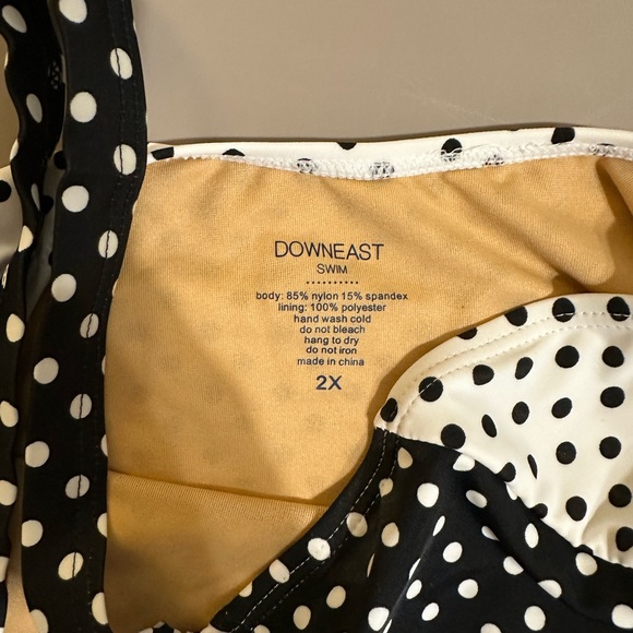DownEast for ModCloth Darling Black and White Polka Dot One-piece swimsuit - Picture 4 of 6